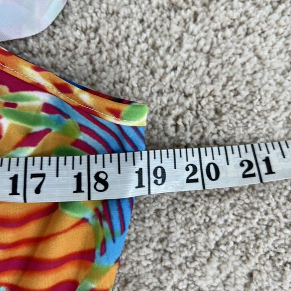 Mayah Kay Fashion Boutique Woman Dress XL Multi Color Sleeveless V Neck Flowy - Picture 13 of 16